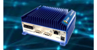 Gidel FantoVision20-CL: NVIDIA Jetson + Camera Link FPGA frame grabber- Edge AI Vision displayed against a digital network connectivity background